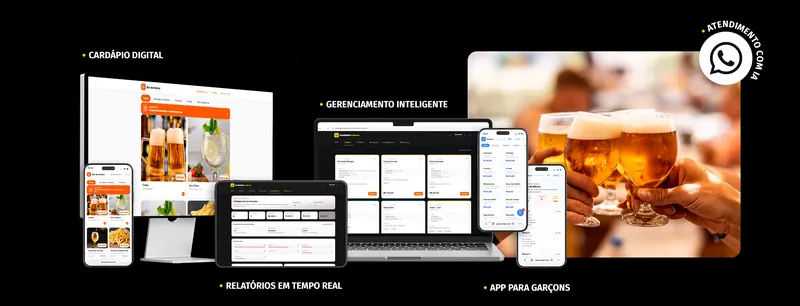 Painel da SPKR Menu para bares, pubs e cervejarias: cardápio digital, pedidos e cozinha na mesma tela
