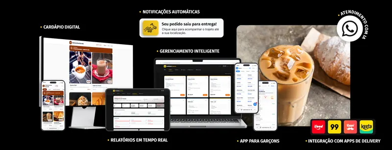 Painel da SPKR Menu para cafeterias: cardápio digital, pedidos e cozinha na mesma tela