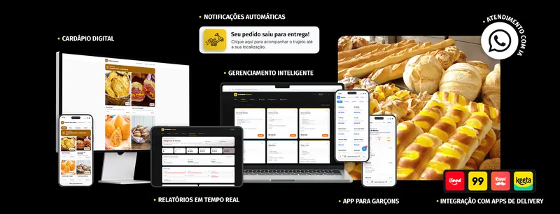 Painel da SPKR Menu para padarias: cardápio digital, pedidos e cozinha na mesma tela