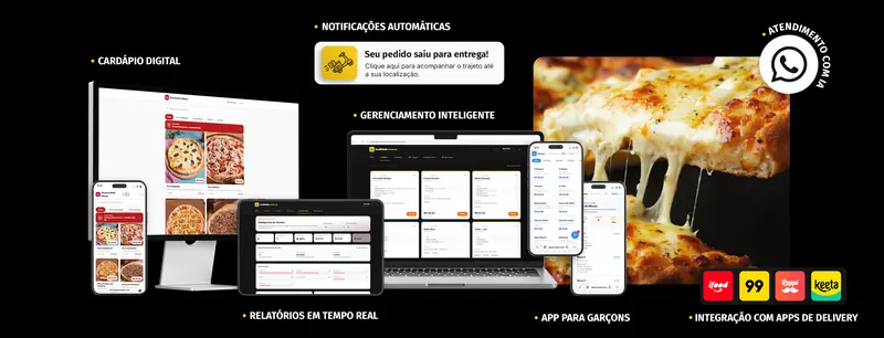 Painel da SPKR Menu para pizzarias: cardápio digital, pedidos e cozinha na mesma tela